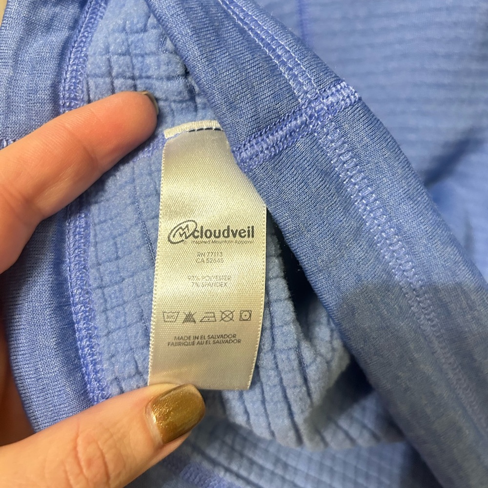 Cloudveil Regulator 1/2 Zip Pullover Polartec Blu… - image 3